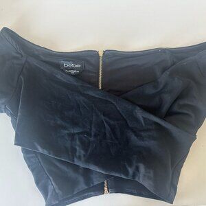 bebe Crop Top with Gold Details